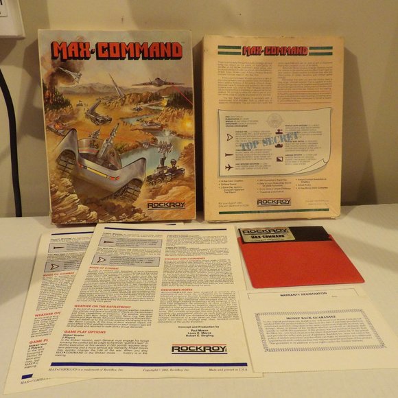 + Vtg RockRoy Max-Command 1982 Apple 48K Floppy Disc Computer Game